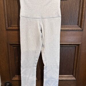 lululemon athletica white and Light Gray Paisley Leggings